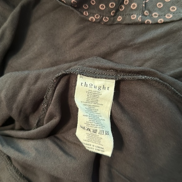 Thought brand polka dot grey long sleeve v neck panel midi dress size 14 - Picture 6 of 7